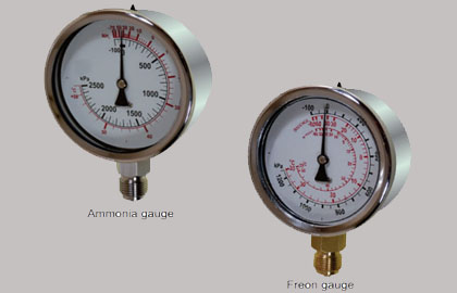 Refrigeration Industrial Pressure Gauge